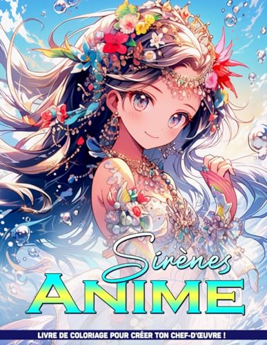 Livre de Coloriage Sirènes Anime: Mignons Personnages De Sirènes Japonaises De Fantasy À Colorier Pour La Couleur Et Soulager Le Stress von Independently published
